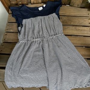 Gap Navy and White Striped Dress
